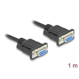 DeLOCK Delock Serial Cable RS-232 D-Sub9 female to female with narrow plug housing 1 m