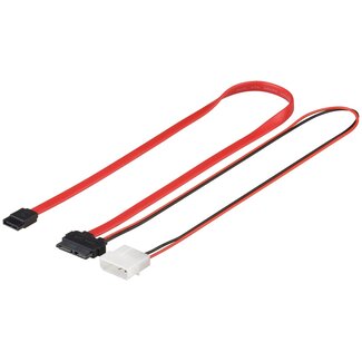 Goobay Goobay HDD S-ATA SlimLine Cable 1.5 Gbit/s/3 Gbit/s 2in1 0.3 m