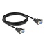 Delock Serial Cable RS-232 D-Sub9 female to female with narrow plug housing 3 m