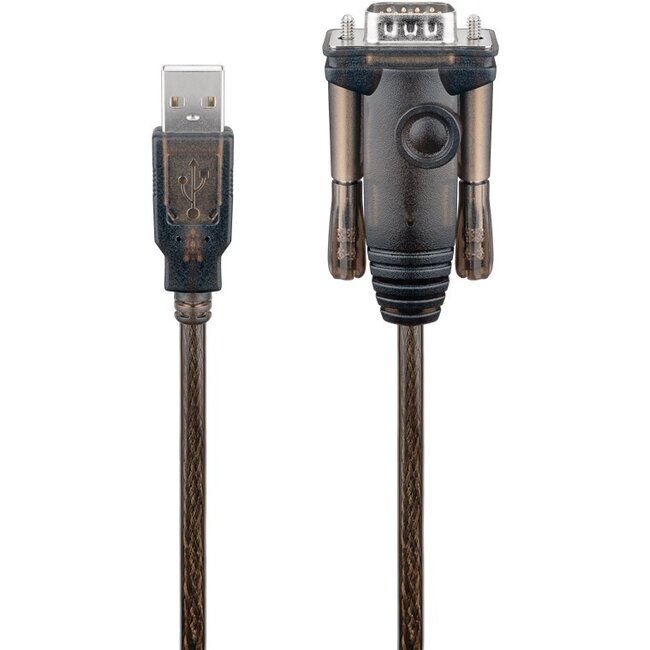 Goobay USB-to-Serial Adapter, transparent 1.5 m