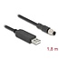 Delock M8 Serial Connection Cable with FTDI chipset, USB 2.0 Type-A male to M8 RS-232 male A-coded 3 pin 1.8 m black