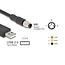 Delock M8 Serial Connection Cable with FTDI chipset, USB 2.0 Type-A male to M8 RS-232 male A-coded 3 pin 1.8 m black