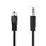 DIN-Audiokabel | DIN 5-Pins Male | 3,5 mm Male | Vernikkeld | 2.00 m | Rond | PVC | Zwart | Label