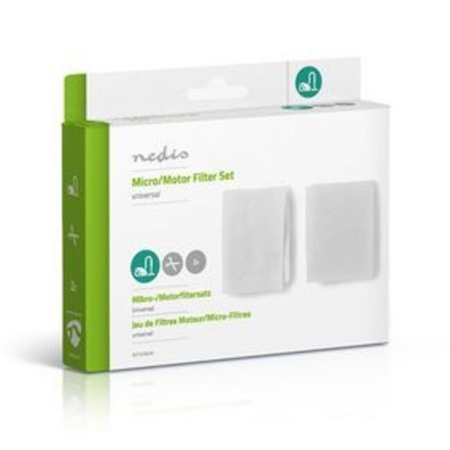Set Universele Stofzuigerfilters | Microfilter | Motorfilter | Op maat te knippen | Universeel toepasbaar | Vervanging voor: Universeel