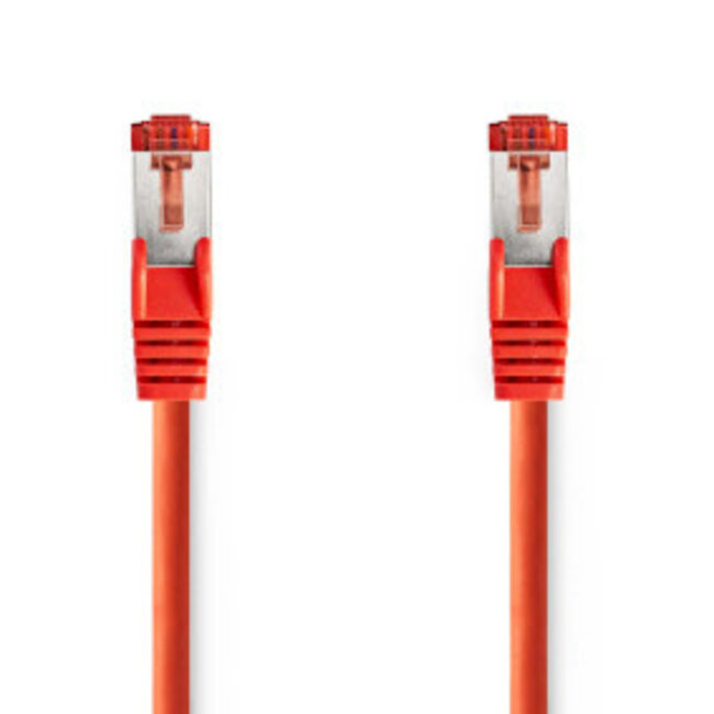 CAT6 Netwerkkabel | RJ45 Male | RJ45 Male | S/FTP | 0.15 m | Rond | LSZH | Rood | Label