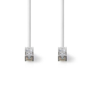 Nedis Cat 8.1 Netwerkkabel | S/FTP | RJ45 Male | RJ45 Male | 1.00 m | Rond | LSZH | Wit | Label