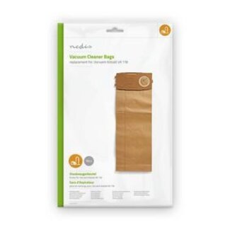 Nedis Stofzuigerzak | 10 Stuks | Papier | Meest verkocht voor: Vorwerk Kobold VK 118 | Bruin