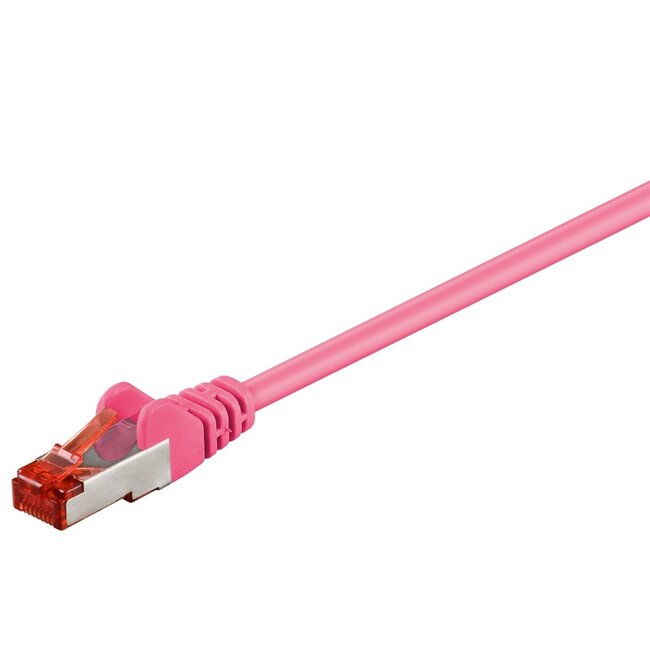 Goobay CAT 6 Patch Cable, S/FTP (PiMF), magenta 1.5 m