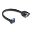 Delock Cable USB 5 Gbps pin header female 90° angled to 2 x USB 5 Gbps Type-A female for built-in 50 cm