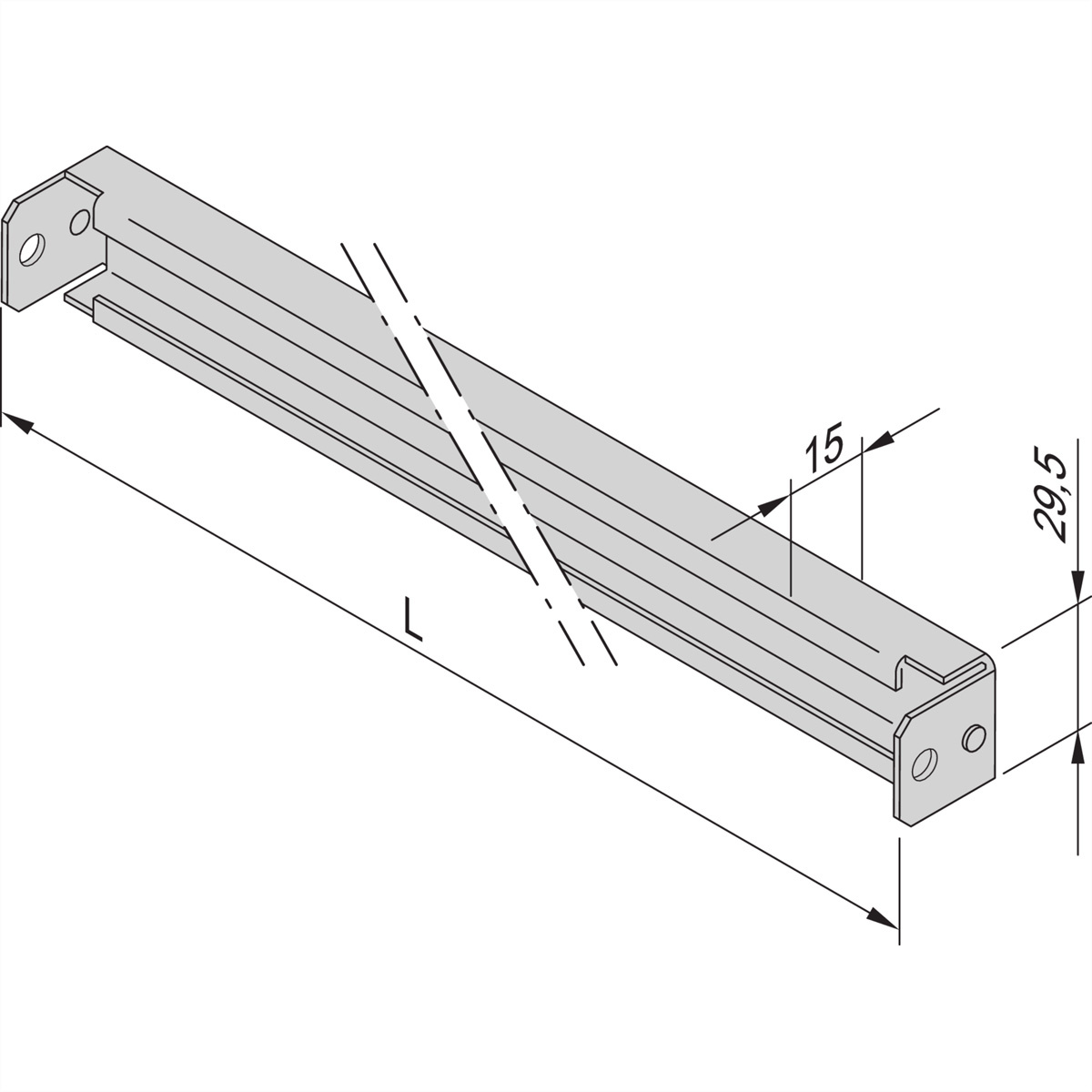 Schroff 23130334 Profielrail 2 stuk(s)