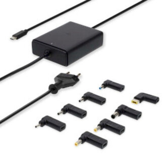 Nedis Notebook-Adapter | GaN | 100 W | 5 / 9 / 12 / 15 / 20 V DC | 3.0 / 5.0 A | Gebruikt voor: Notebook / Smartphone / Tablet | Euro / Type-C (CEE 7/16)