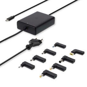 Nedis Notebook-Adapter - GaN - 100 W - 5 / 9 / 12 / 15 / 20 V DC - 3.0 / 5.0 A - Gebruikt voor: Notebook / Smartphone / Tablet - Euro / Type-C (CEE 7/16)