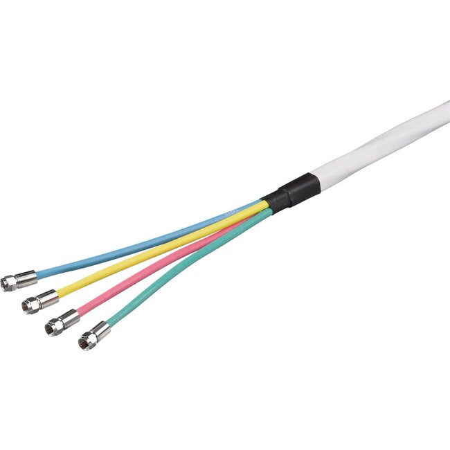 Goobay 80 dB Quattro Coaxial Antenna Cable Set, Double Shielded, CCS 10 m