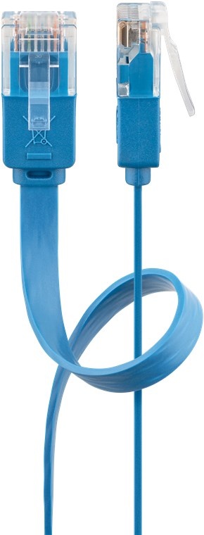 Wentronic CAT6 Netwerkkabel - RJ45 - Blauw - 0.5 m