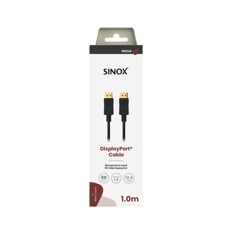 Sinox Sinox MEDIA SELECT - Aansluitkabel DisplayPort 1.4 1 mtr.
