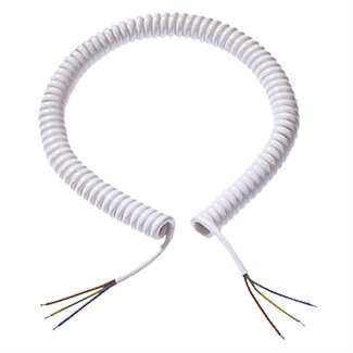 Bachmann BACHMANN Spiraal kabel 5G1,5 wit 0,4-2,0m, LIY11Y-J