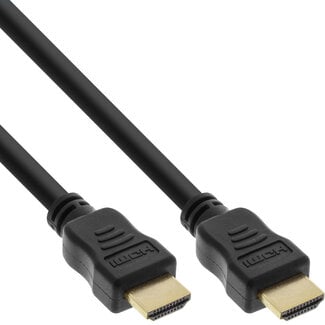 InLine® InLine® High Speed HDMI Cable with Ethernet male to male gold plated black 2.5m