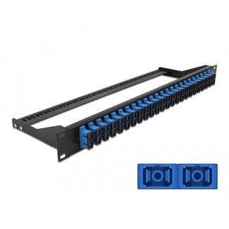 DeLOCK Delock 19″ Fibre Patch Panel 24 port SC Duplex blue