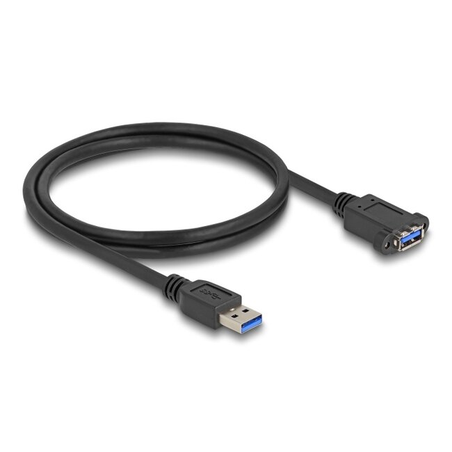 Delock USB 5 Gbps Cable USB Type-A male to USB Type-A female for installation 1 m black