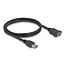 Delock USB 5 Gbps Cable USB Type-A male to USB Type-A female for installation 1 m black