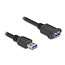 Delock USB 5 Gbps Cable USB Type-A male to USB Type-A female for installation 1 m black