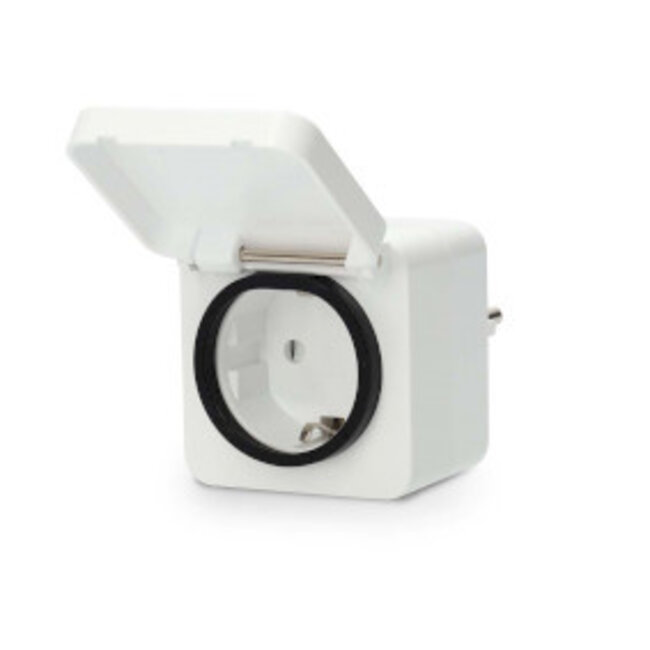 SmartLife Slimme Stekker | Zigbee 3.0 | IP44 | Energiemeter | 3680 W | Type F (CEE 7/7) | -10 - 40 °C | Android™ / IOS | Wit | 1 Stuks