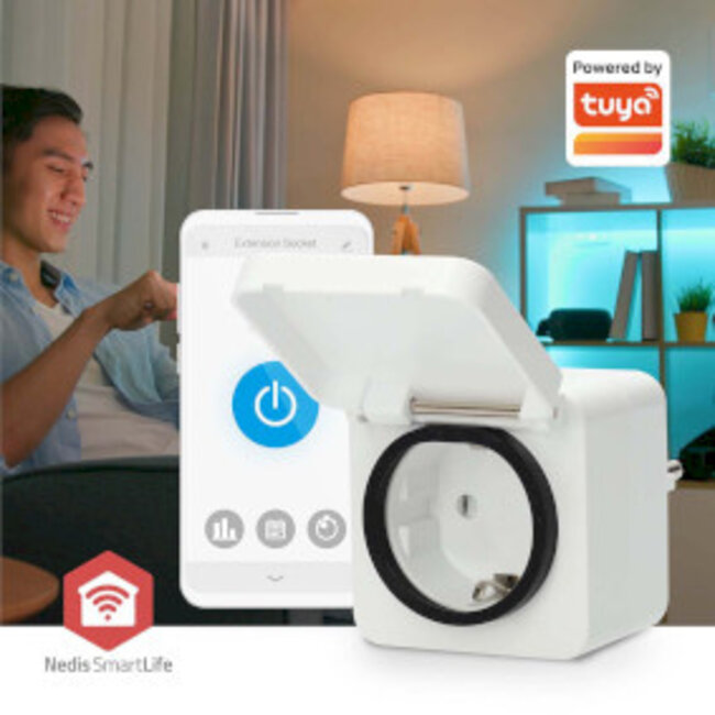 SmartLife Slimme Stekker | Zigbee 3.0 | IP44 | Energiemeter | 3680 W | Type F (CEE 7/7) | -10 - 40 °C | Android™ / IOS | Wit | 1 Stuks