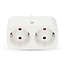 SmartLife Slimme Stekker | Wi-Fi | IP21 | Energiemeter | 3680 W | Type F (CEE 7/7) | 0 - 55 °C | Android™ / IOS | Wit | 1 Stuks