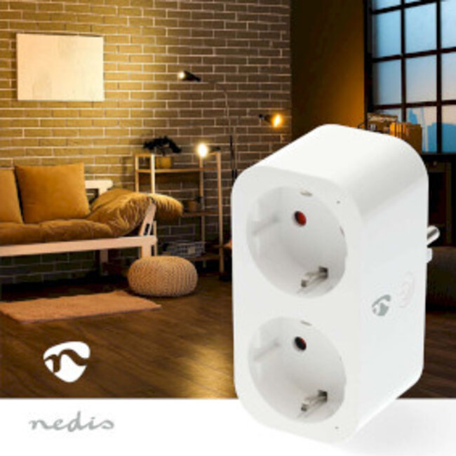 SmartLife Slimme Stekker | Wi-Fi | IP21 | Energiemeter | 3680 W | Type F (CEE 7/7) | 0 - 55 °C | Android™ / IOS | Wit | 1 Stuks