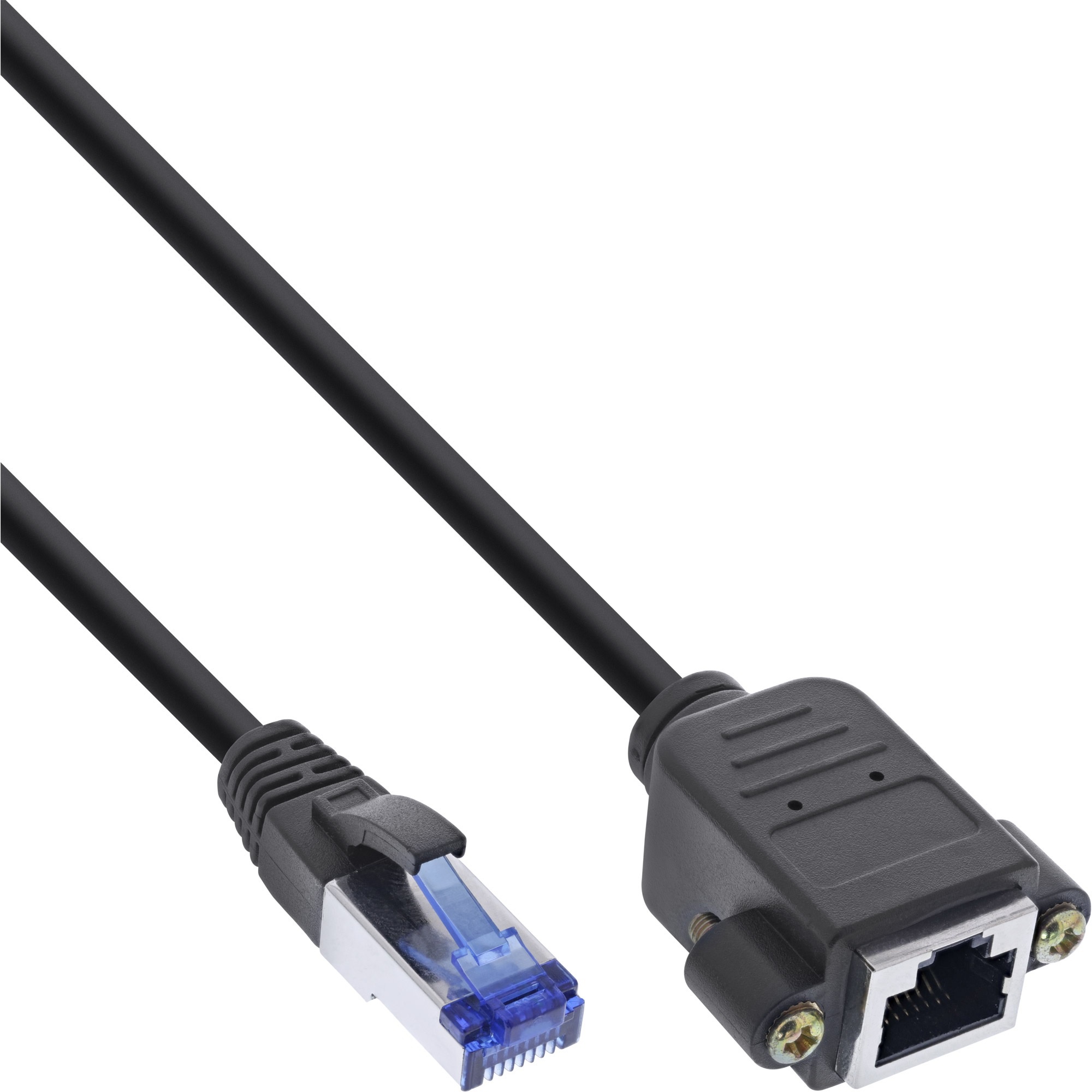 InLine 76500X. Snoerlengte: 10 m, Kabel standaard: Cat6a, Kabelafscherming: S/FTP (S-STP), Aansluiting 1: RJ-45, Aansluiting 2: RJ-45