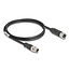 Delock M12 Cable X-coded 8 pin male to female PVC 1 m