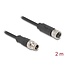 Delock M12 Cable X-coded 8 pin male to female PVC 2 m