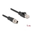 Delock M12 Cable X-coded 8 pin male to RJ45 male PVC 1 m
