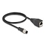 Delock M12 Cable A-coded 8 pin male to RJ45 female PVC 0.5 m