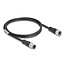 Delock M12 Cable D-coded 4 pin male to female PVC 1 m