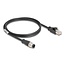 Delock M12 Cable A-coded 8 pin male to RJ45 male PVC 1 m