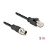 Delock M12 Cable X-coded 8 pin male to RJ45 male PVC 5 m