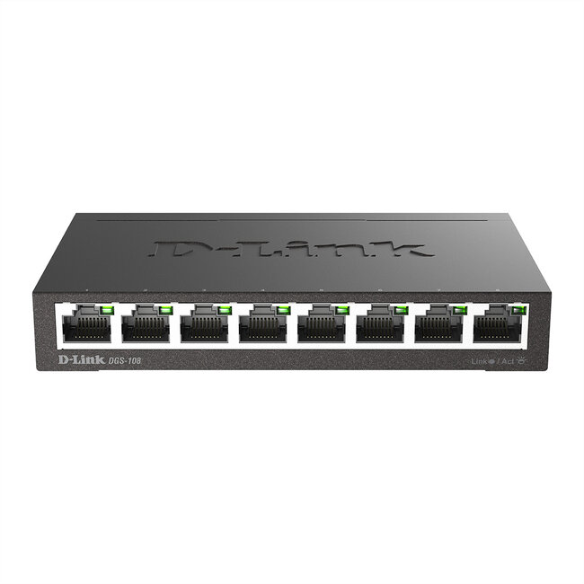 D-Link DGS-108 8-poorts Layer2 Gigabit Switch