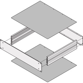 Schroff SCHROFF MultipacPRO Afdekplaat, glad, diepte 280 mm