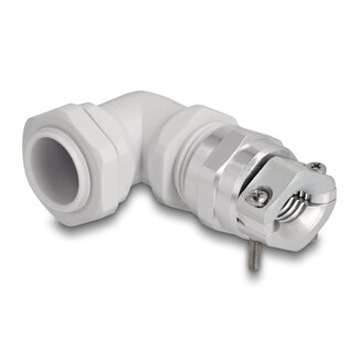 DeLOCK Delock Cable Gland with strain relief and bending protection 90° angled PG16 grey