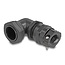 Delock Cable Gland with strain relief and bending protection 90° angled PG21 black