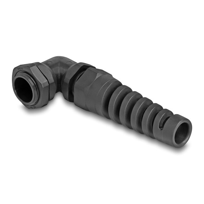 Delock Cable Gland with strain relief 90° angled PG11 black