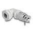 Delock Cable Gland with strain relief and bending protection 90° angled PG9 grey