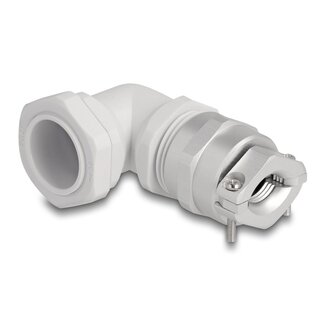 DeLOCK Delock Cable Gland with strain relief and bending protection 90° angled PG21 grey