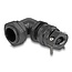 Delock Cable Gland with strain relief and bending protection 90° angled PG16 black