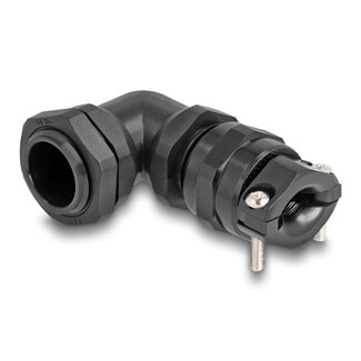 DeLOCK Delock Cable Gland with strain relief and bending protection 90° angled PG11 black
