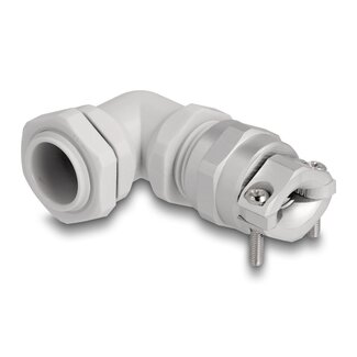 DeLOCK Delock Cable Gland with strain relief and bending protection 90° angled PG11 grey
