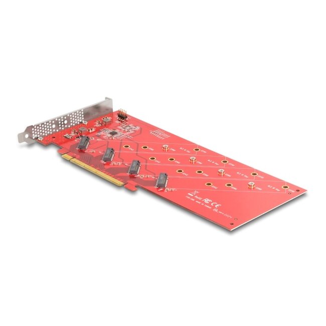 Delock PCI Express x16 Card to 4 x internal NVMe M.2 Key M 110 mm - Bifurcation