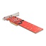 Delock PCI Express x8 Card to 2 x internal NVMe M.2 Key M 110 mm - Bifurcation - Low Profile Form Factor