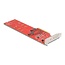 Delock PCI Express x8 Card to 2 x internal NVMe M.2 Key M 110 mm - Bifurcation - Low Profile Form Factor
